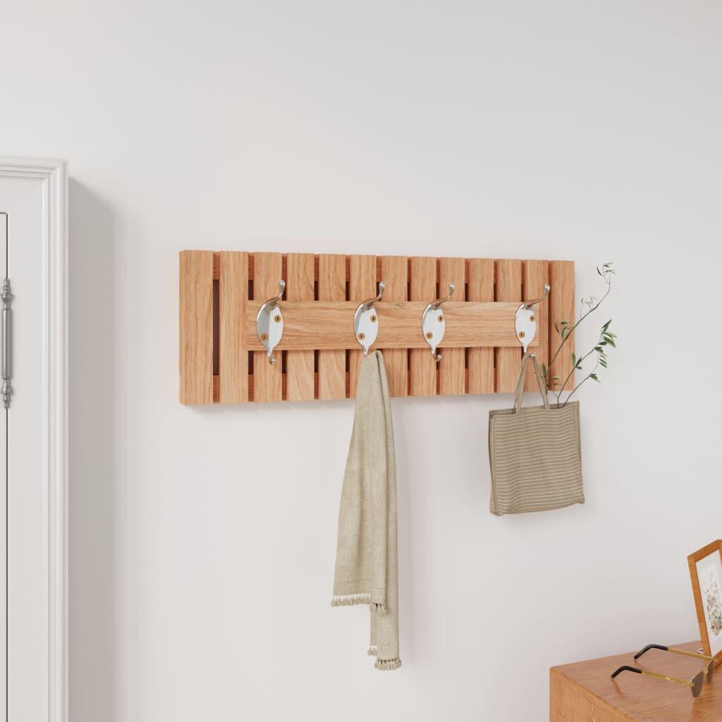 vidaXL Wall Hanger 42x8.5x14 cm Solid Wood Walnut