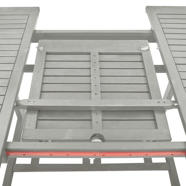 vidaXL 7 Piece Garden Dining Set Solid Acacia Wood Grey