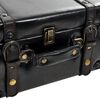 vidaXL Storage Bench 110 cm Black Faux Leather