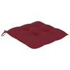 vidaXL Garden Chairs with Wine Red Cushions 2 pcs Solid Teak Wood (41999+314887)