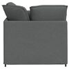vidaXL Modular Sofa with Footstool&Cushions Fabric Dark Grey