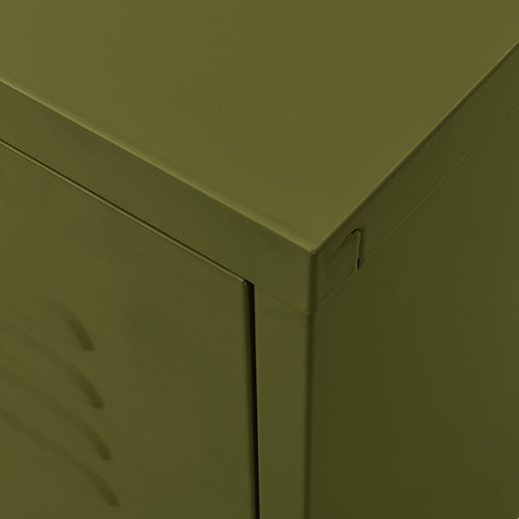 vidaXL TV Cabinet Olive Green 105x35x50 cm Steel