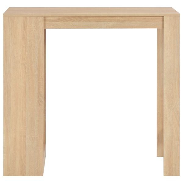 vidaXL Bar Table with Shelf Oak 110x50x103 cm