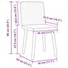 vidaXL Dining Chairs 2 pcs Light Grey Fabric