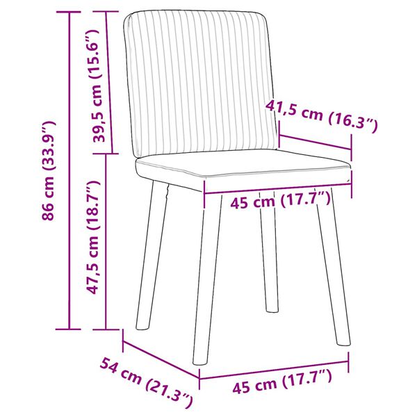 vidaXL Dining Chairs 2 pcs Light Grey Fabric
