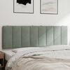 vidaXL Headboard Cushion "Hanko" Light Grey 152 cm Queen Velvet