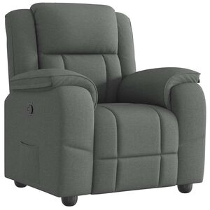 vidaXL Recliner Chair Dark Grey Fabric