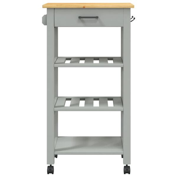 vidaXL Kitchen Trolley MONZA 48x40x90 cm Solid Wood Pine