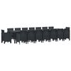 vidaXL Garden Dining Set with Cushions 17 pcs Anthracite PP