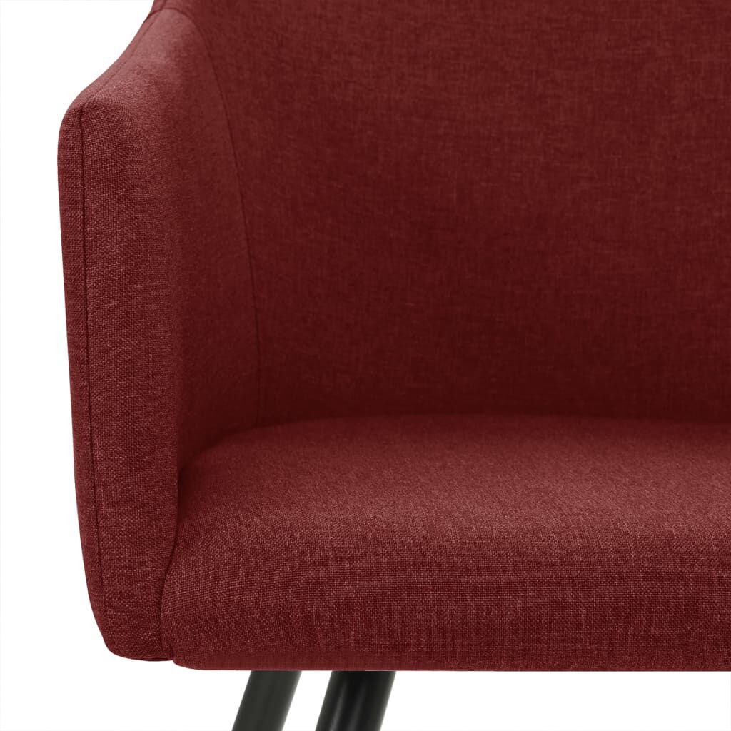 vidaXL Dining Chairs 2 pcs Wine Red Fabric