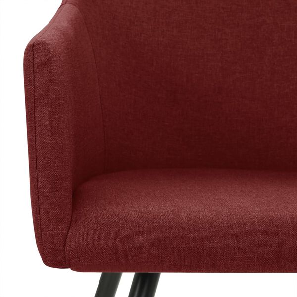 vidaXL Dining Chairs 2 pcs Wine Red Fabric