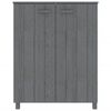 vidaXL Shoe Cabinet HAMAR Dark Grey 85x40x108 cm Solid Wood Pine