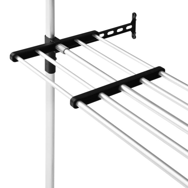 vidaXL Telescopic Wardrobe System with Rods and Shelf Aluminium