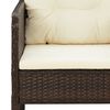 vidaXL 5 Piece Garden Lounge Set with Cushions Brown Poly Rattan