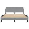 vidaXL Bed Frame "Dover" Light Grey 137x190 cm Double Fabric