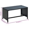 vidaXL 4 Piece Garden Lounge with Cushions Set Poly Rattan Black