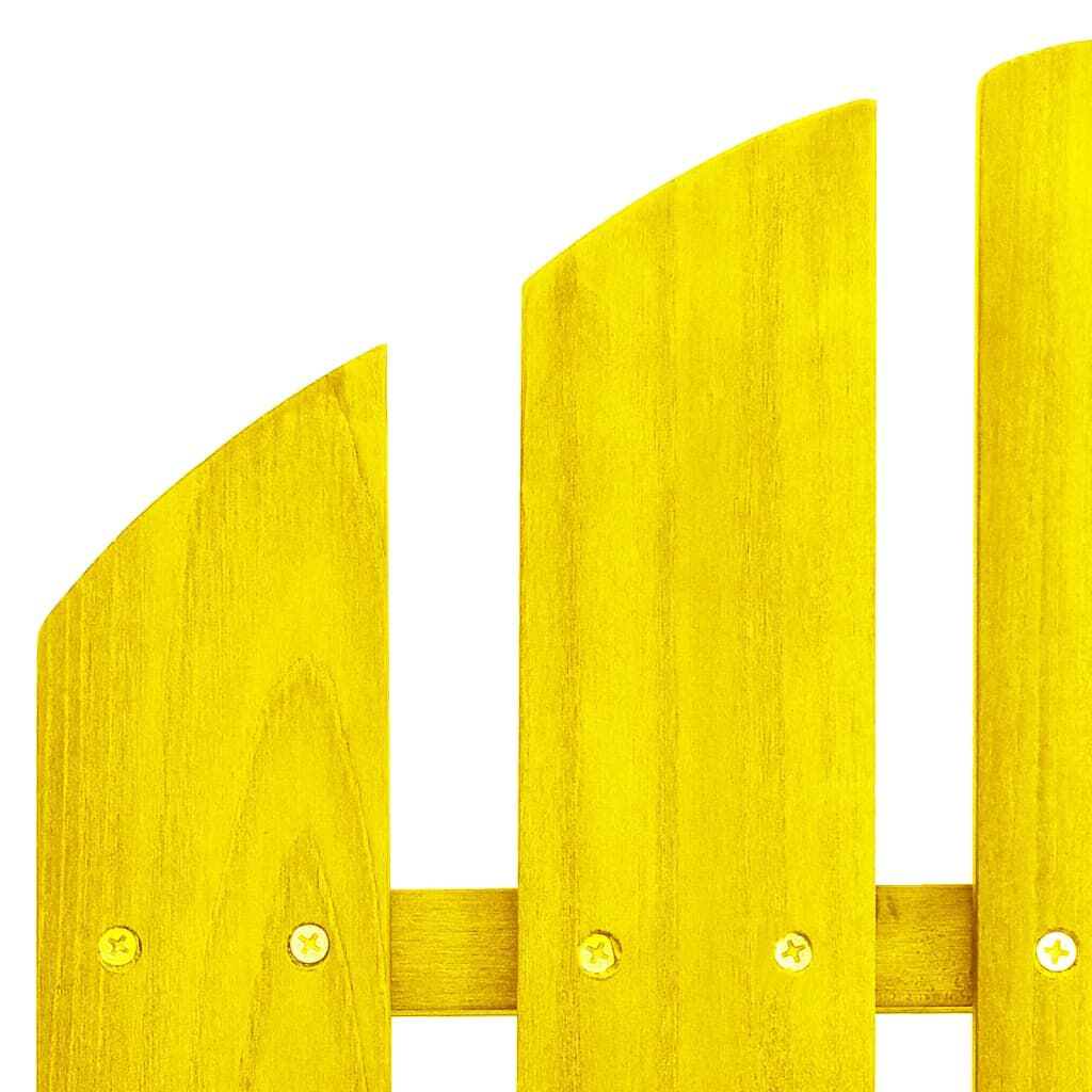 vidaXL 2-Seater Garden Adirondack Chair&Ottoman Fir Wood Yellow