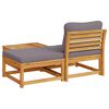 vidaXL 3 Piece Garden Lounge Set with Cushions Solid Wood Acacia