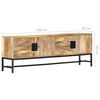 vidaXL TV Cabinet 140x30x50 cm Solid Mango Wood