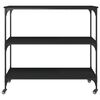vidaXL Kitchen Trolley Black 102x50x95 cm Engineered Wood