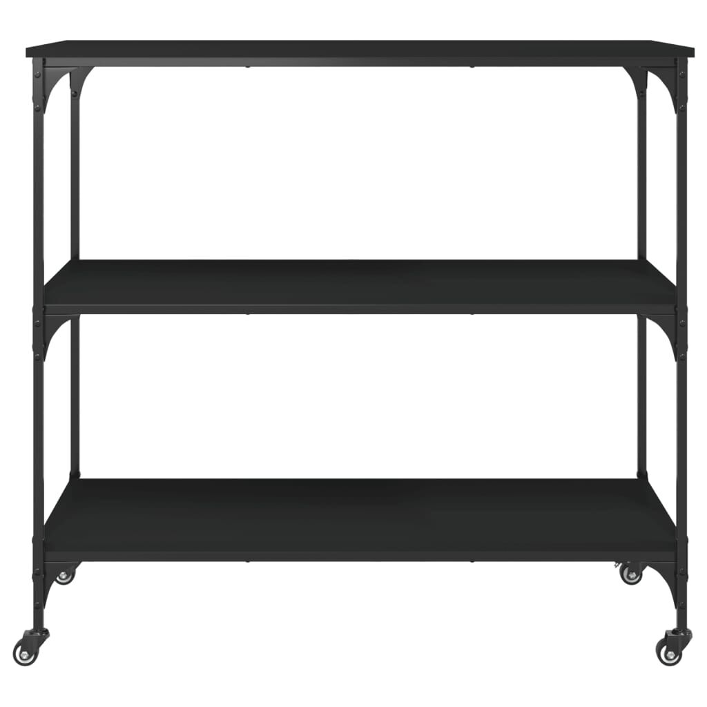vidaXL Kitchen Trolley Black 102x50x95 cm Engineered Wood