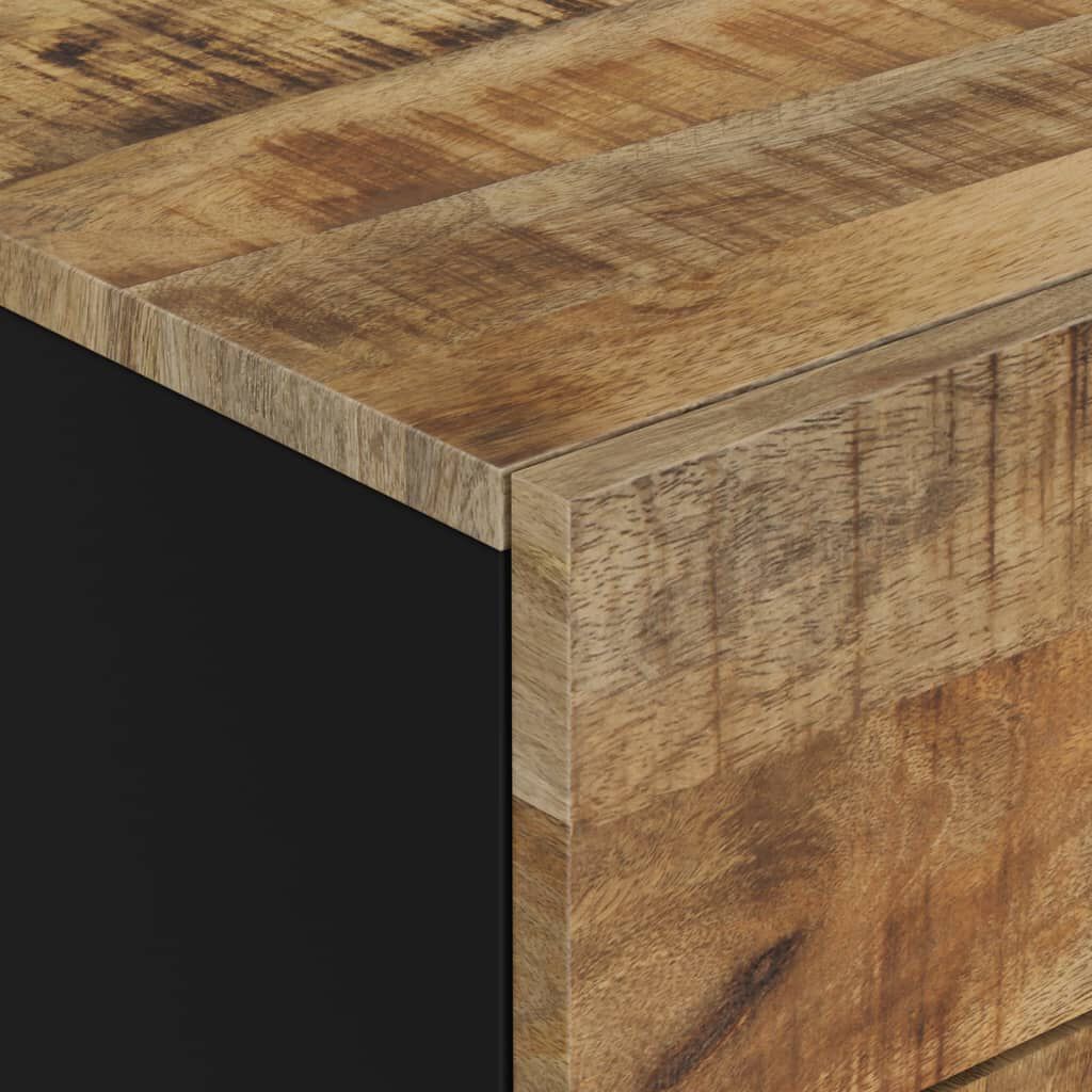 vidaXL Bedside Cabinet 50x33x60 cm Solid Wood Mango&Engineered Wood