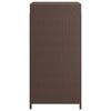 vidaXL Trash Bin Brown 40x40x80 cm Poly Rattan