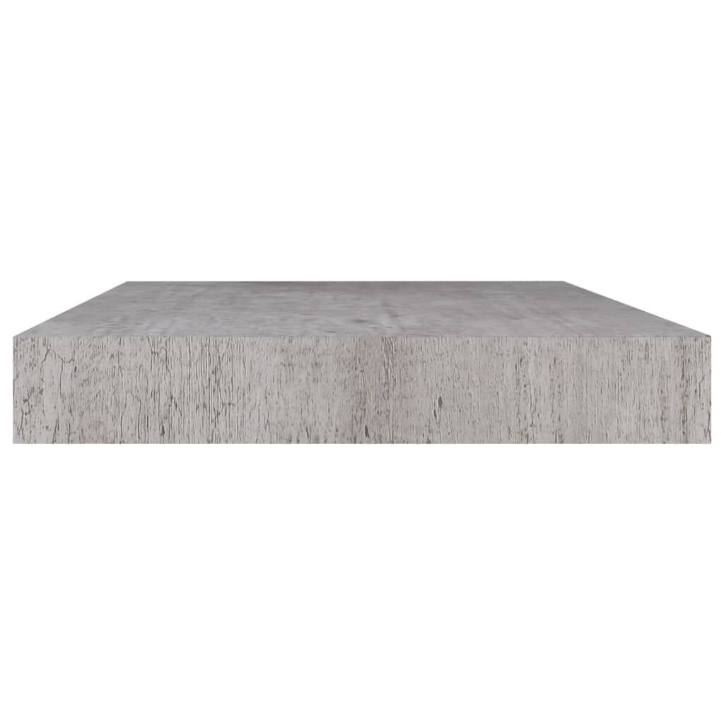 vidaXL Floating Wall Shelves 2 pcs Concrete Grey 50x23x3.8 cm MDF
