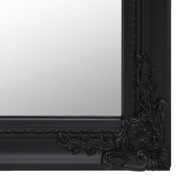 vidaXL Free-Standing Mirror Black 45x180 cm
