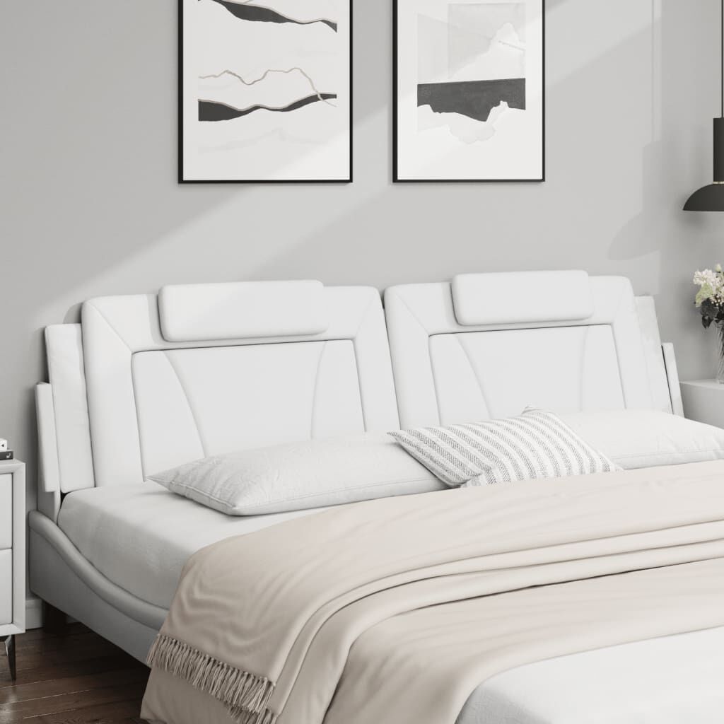 vidaXL Headboard Cushion White 193 cm Faux Leather