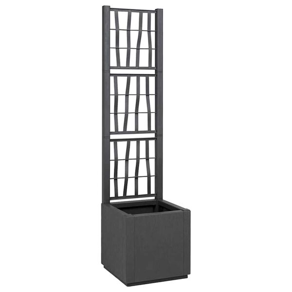 vidaXL Garden Planter Anthracite 36 x 36 x 140 cm Polypropylene