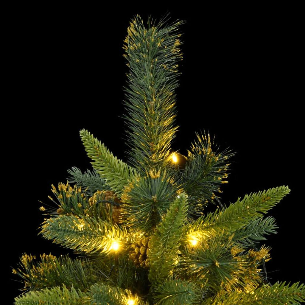 vidaXL Artificial Hinged Christmas Tree 300 LEDs 210 cm