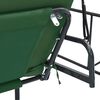 vidaXL Garden Swing Bench with Canopy Green Steel