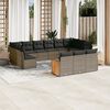 vidaXL 13 Piece Garden Sofa Set with Cushions Grey Poly Rattan
