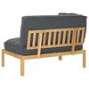 vidaXL Sofa Set Plain Anthracite 132 x 92 x 69 cm Solid Acacia Wood