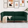 vidaXL Sofa 2-Seater Dark Green Velvet