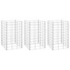 vidaXL Gabion Raised Beds 3 pcs 30x30x50 cm Iron