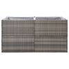 vidaXL Garden Planter Grey 157x80x80 cm Poly Rattan