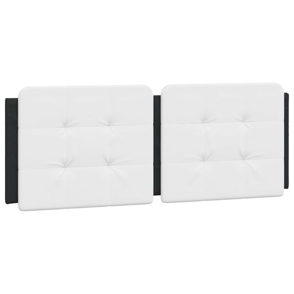 vidaXL Bed Frame with LED without Mattress "Zadar" Black and White 137x190 cm Double