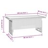 vidaXL Garden Table Grey 100x50x43/63 cm Solid Wood Acacia&Poly Rattan