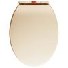 vidaXL Soft-Close Toilet Seat Quick Release Beige Oval