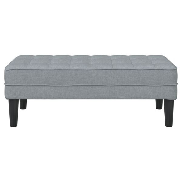 vidaXL Bench Light Grey 113x57x39 cm Fabric