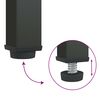 vidaXL Highboard Black 85x40x180 cm Glass and Steel