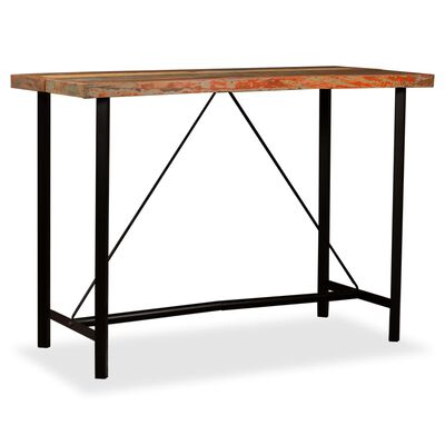 vidaXL Bar Table Solid Reclaimed Wood 150x70x107 cm