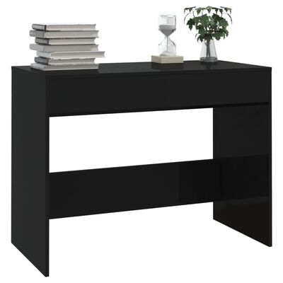 vidaXL Desk Black 101x50x76.5 cm Engineered Wood