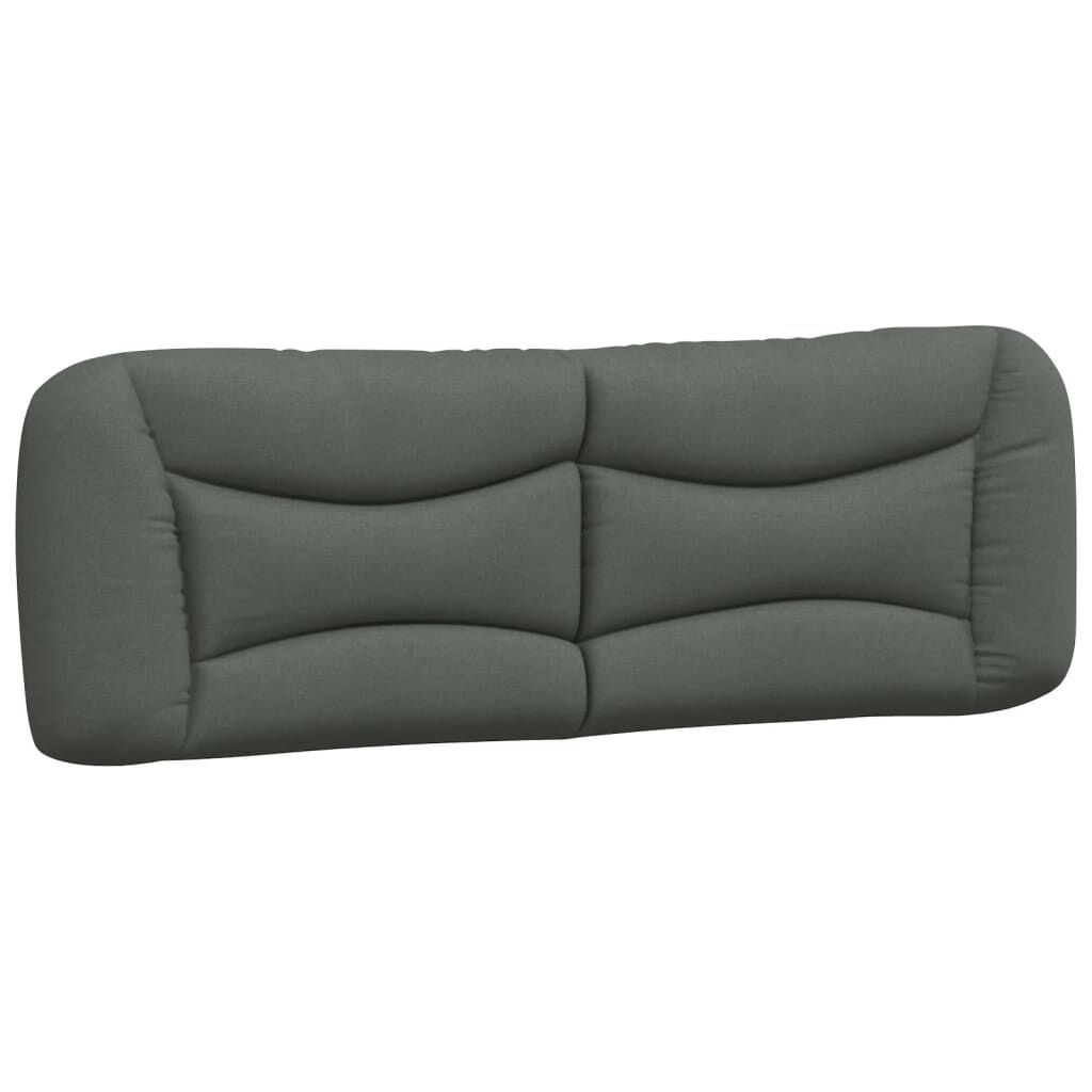 vidaXL Bed Frame with LED without Mattress Dark Grey 152x203 cm Queen Fabric