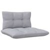 vidaXL 5 Piece Garden Lounge Set with Grey Cushions Pinewood
