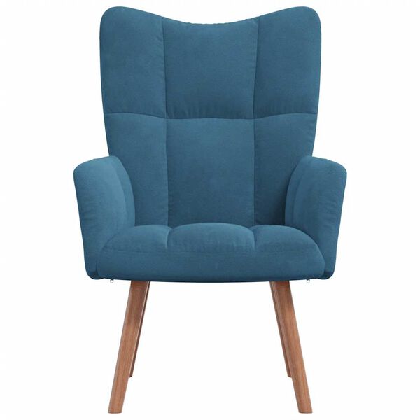 vidaXL Relaxing Chair Blue Velvet