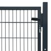vidaXL 2D Fence Gate (Single) Anthracite Grey 100x80 cm