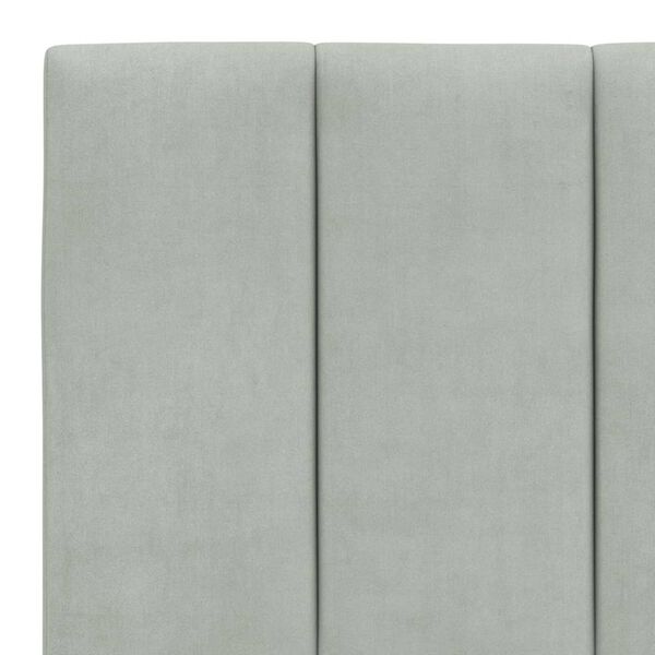 vidaXL Bed Frame with LED without Mattress "Hanko" Light Grey 193x203 cm Velvet